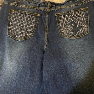 Blue Jeans baby phat size 18  these are pre ❤️  with Rhinestone Pocket Detail